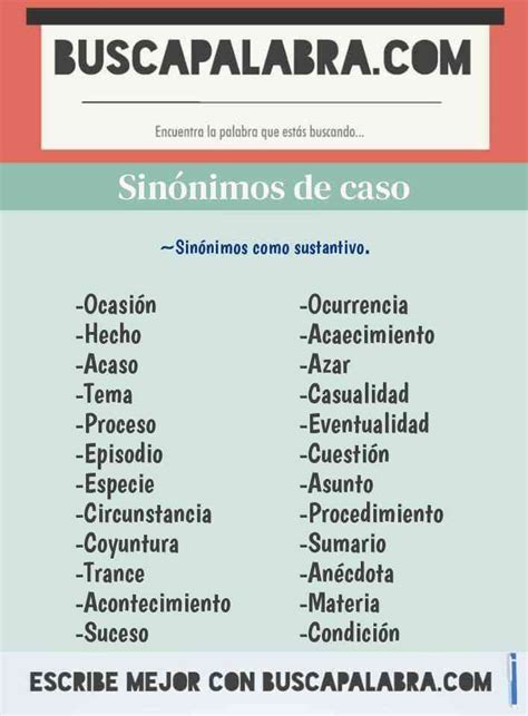 sinónimo de para|sinónimo de para en caso.